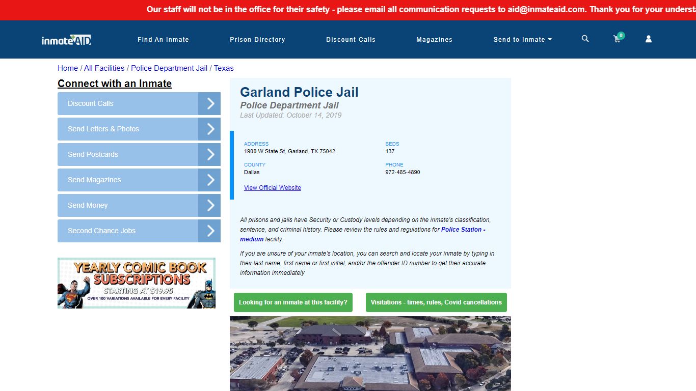 Garland Police Jail | Inmate Locator